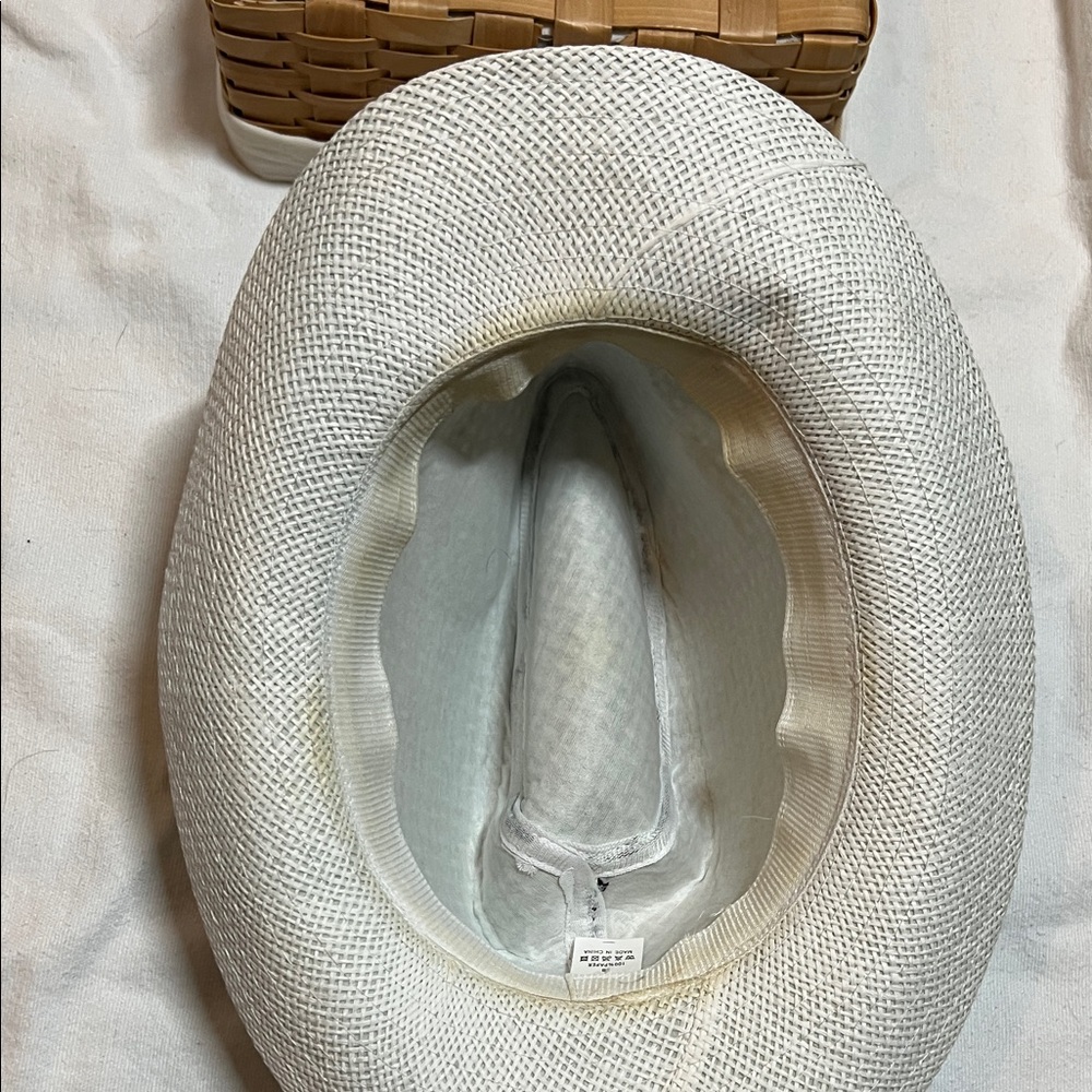Short Brim Western Cowboy Hat - Black & White - Picture 6 of 9